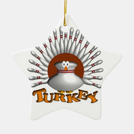 Bowlingkalkoen Keramisch Ornament (Voorkant)