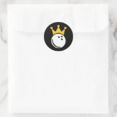 bowlingkroon ronde sticker (Tas)