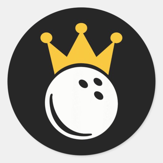 bowlingkroon ronde sticker (Voorkant)