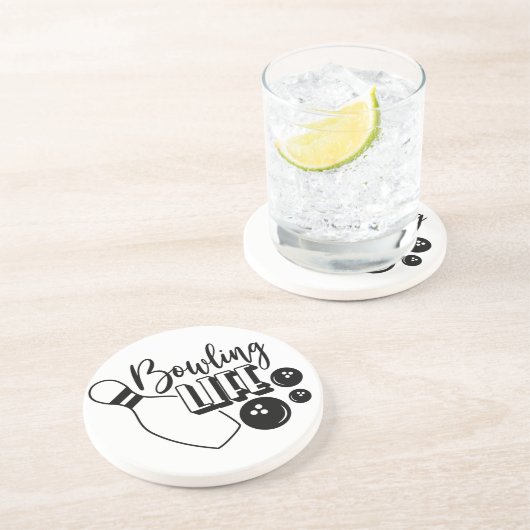 Bowlingleven Zandsteen Onderzetter (Zijkant)