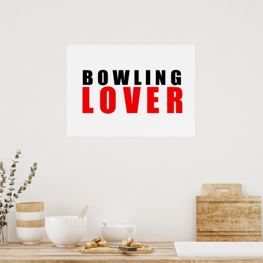 bowlingliefhebber poster (Keuken)