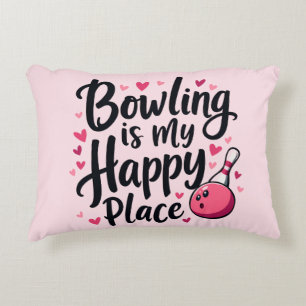 Bowlingliefhebber Schattig Retro Esthetisch Sporti Accent Kussen