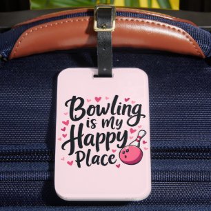 Bowlingliefhebber Schattig Retro Esthetisch Sporto Bagagelabel