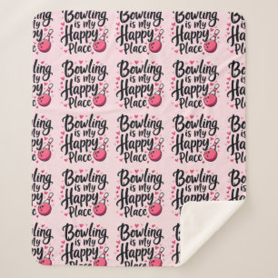 Bowlingliefhebber Schattig Retro Esthetisch Sporto Sherpa Deken