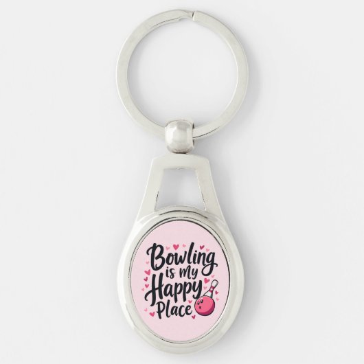 Bowlingliefhebber Schattig Retro Esthetisch Sporto Sleutelhanger (Voorkant)