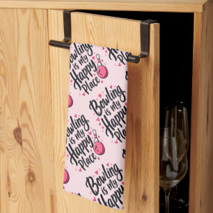 Bowlingliefhebber Schattig Retro Esthetisch Sporto Theedoek