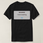 bowlingminenkom grappige bowling T T-shirt (Design voorkant)
