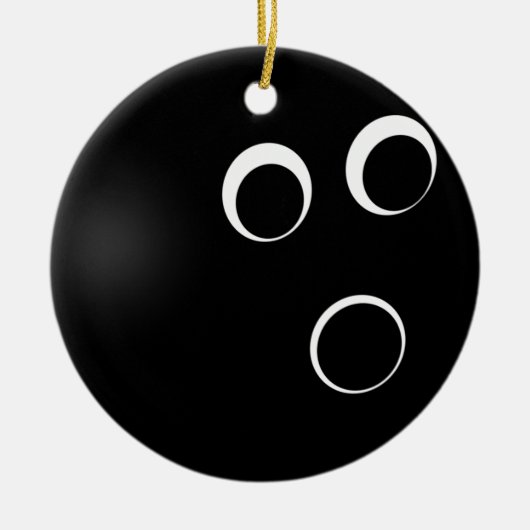 bowlingornament keramisch ornament (Voorkant)