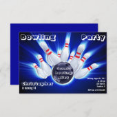 bowlingpartijuitnodiging kaart (Voorkant / Achterkant)