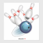 bowlingpin en kogelslager sticker (Vel)
