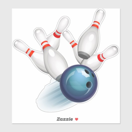 bowlingpin en kogelslager sticker (Vel)
