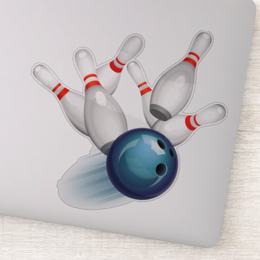 bowlingpin en kogelslager sticker (Detail)