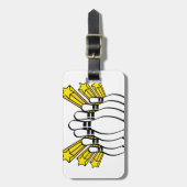 Bowlingpinnen Bagagelabel (Voorkant verticaal)