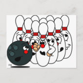 Bowlingpinnen Briefkaart (Voorkant)