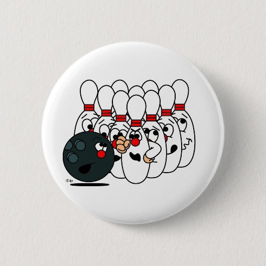 Bowlingpinnen Ronde Button 5,7 Cm (Voorkant)