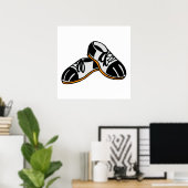 bowlingschoenen cartoon poster (Thuiskantoor)