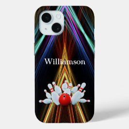 Bowlingspel - Bal raakt de Pins - personaliseer iPhone 15 Case