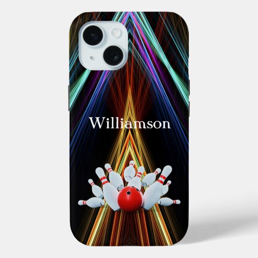 Bowlingspel - Bal raakt de Pins - personaliseer Case-Mate iPhone Case (Achterkant)