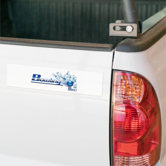 Bowlingspelden en -bal bumpersticker (Op Truck)