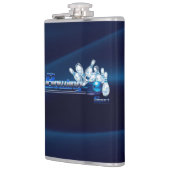 Bowlingspelden en -bal heupfles (Links)