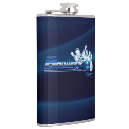 Bowlingspelden en -bal heupfles (Rechts)