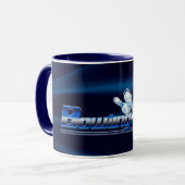 Bowlingspelden en -bal mok (Voorkant links)