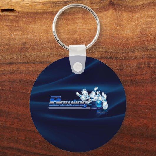 Bowlingspelden en -bal sleutelhanger (Achterkant)