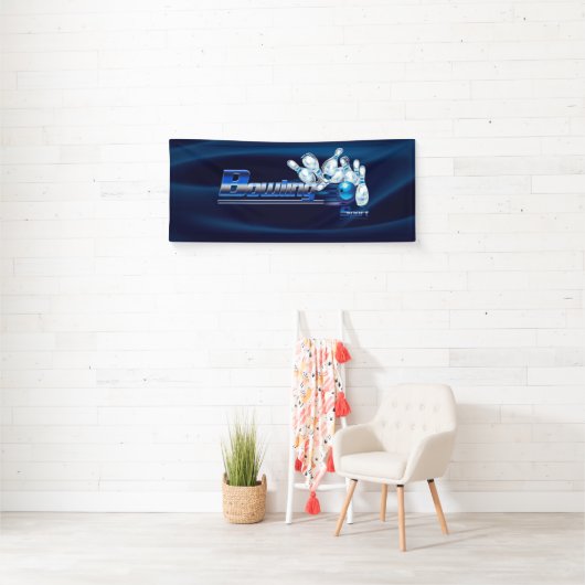 Bowlingspelden en -bal spandoek (Insitu)