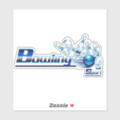 Bowlingspelden en -bal sticker (Vel)