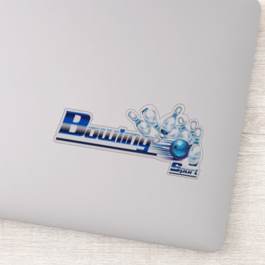 Bowlingspelden en -bal sticker (Detail)