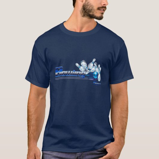 Bowlingspelden en -bal t-shirt (Voorkant)