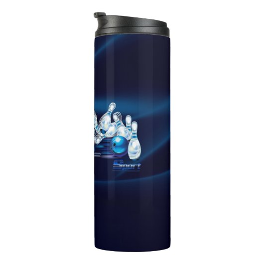 Bowlingspelden en -bal thermosbeker (Geroteerd rechts)