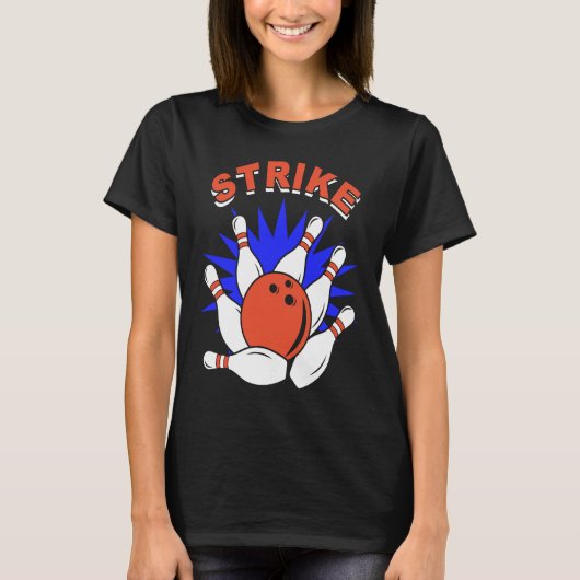 bowlingspeler bowler bowlen t-shirt (Voorkant)