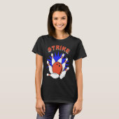 bowlingspeler bowler bowlen t-shirt (Voorkant volledig)