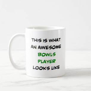 bowlingspeler, geweldige koffiemok