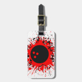 bowlingsplatten bagagelabel (Voorkant verticaal)