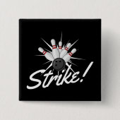 bowlingstaking! vierkante button 5,1 cm (Voorkant)