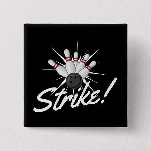 bowlingstaking! vierkante button 5,1 cm (Voorkant)
