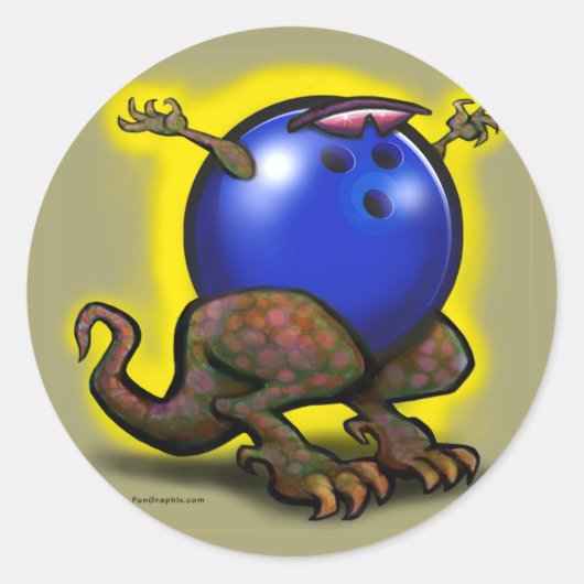 BowlingZilla Ronde Sticker (Voorkant)