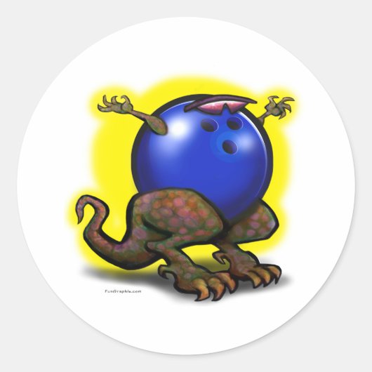 BowlingZilla Ronde Sticker (Voorkant)
