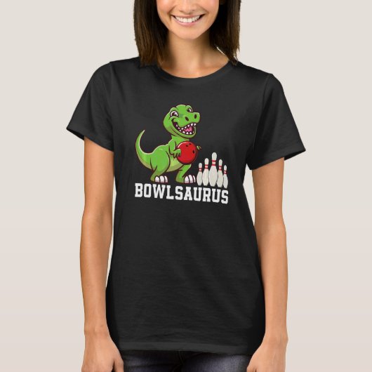 Bowlosaurus Bowling Player Bowler Sportgrafisch T-shirt (Voorkant)
