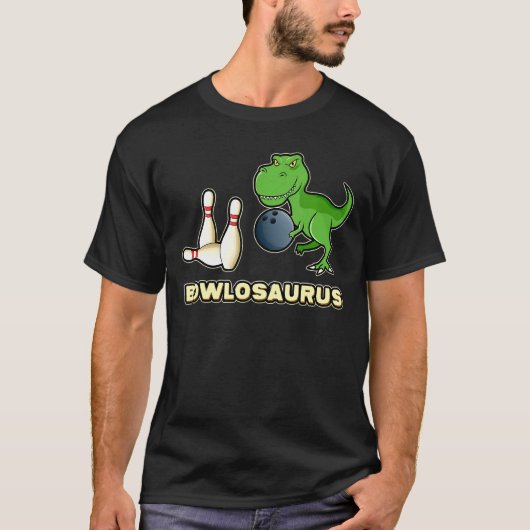 Bowlosaurus Bowling Trex Dinosaur T-shirt (Voorkant)