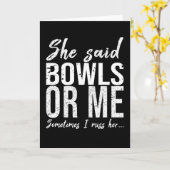 Bowls grappig cadeauidee kaart (Gele Bloem)