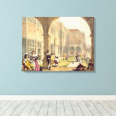 Bowls op de Terrace in Bramshill in 1600, van 'A Canvas Afdruk (Insitu (Houten vloer))