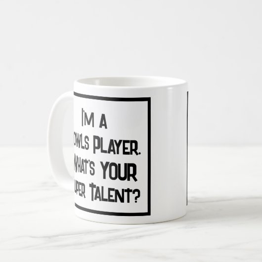 Bowls Player Super Talent. KoffieMok (Voorkant links)