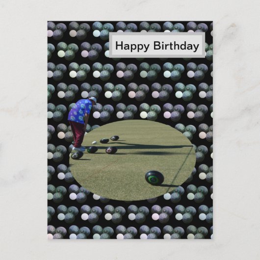 Bowls, Verjaardagskaart,  Briefkaart (Voorkant)