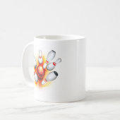 Bowlspel (bovenste uitzicht) koffiemok (Voorkant links)