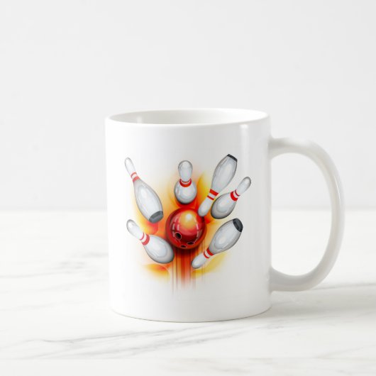 Bowlspel (bovenste uitzicht) koffiemok (Rechts)