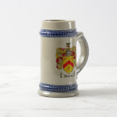Bowman Coat of Arms Stein / Bowman Family Crest Bierpul (Voorkant rechts)