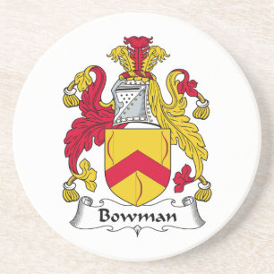 Bowman Family Crest Zandsteen Onderzetter